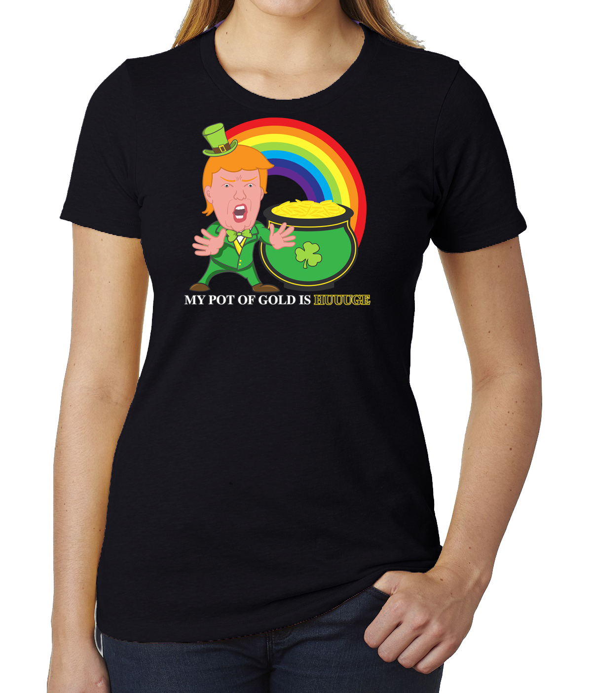 Funny Trump T-shirts, St Patrick's Day Donald Trump Leprechaun